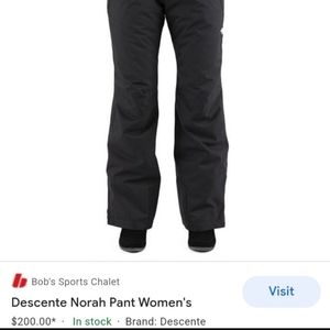 Descente womens ski pants